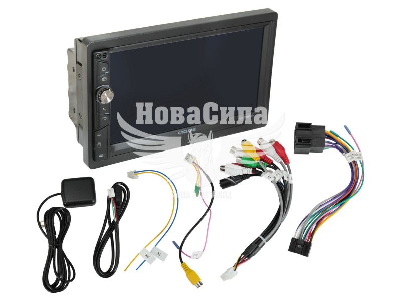 Автомагнітола 2-DIN (Cyclone) USB+Bluetooht+microSD+AUX+Wi-Fi+Android 10+GPS (MP-7086A v3)