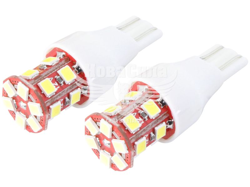 Лампочка без цоколя LED W16W SMD біла 16-діодів 12V W2.1x9.5d (Futura) (к-т.-2шт.) (71511)