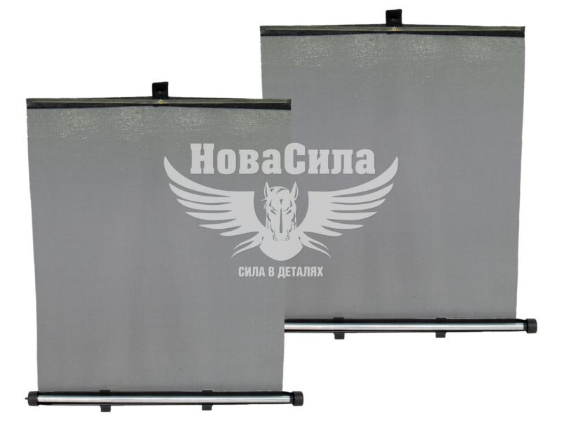 Шторка сонцезахисна на ролеті 55х45см. 2шт. (CarLife) чорн. (SS045)