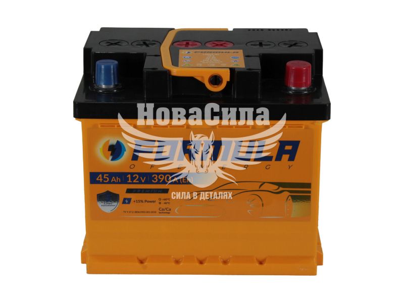 АКБ 45-А/Ч (Formula) Premium (R+) 390А (207х175х175мм.)
