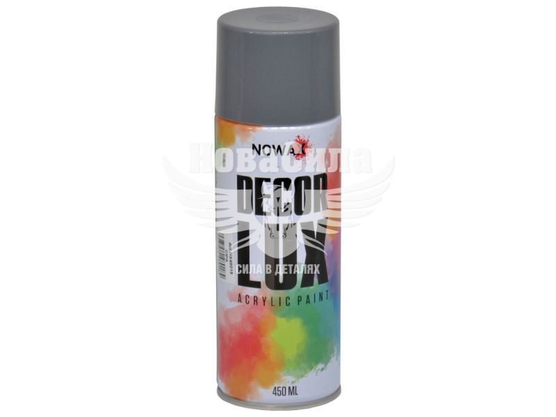 Фарба-спрей (Nowax) Decor Lux Сірий 450мл. (RAL 7000) (NX48018/NX65018)