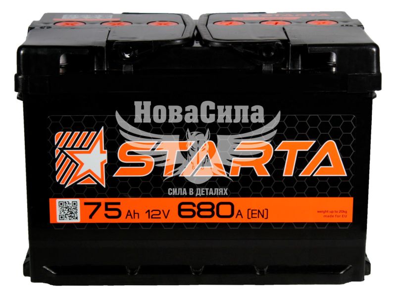 АКБ 75-А/Ч (Starta) (L+) 680A (276х175х190мм.)