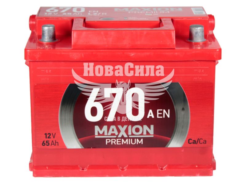 АКБ 65-А/Ч (Maxion) Premium (R+) 670A (242х175х190мм.)