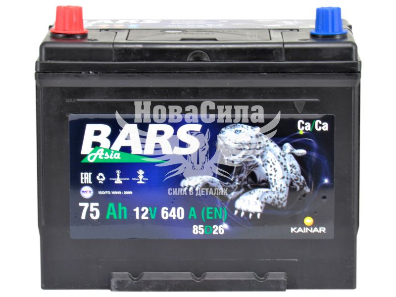 АКБ Азія 75-А/Ч (Bars) (L+) 640A (258х173х220мм.) (070 20 38 01 0031 09 11 0 R_BA)