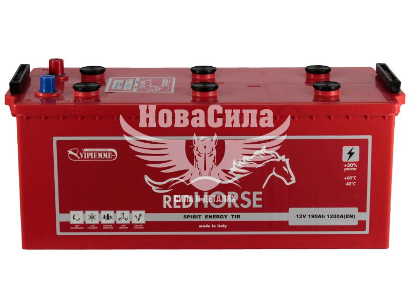АКБ 190-А/Ч (Red Horse) Spirit Energy (L+) 1200A (513х223х223мм.) (Італія) (RHT190E3)