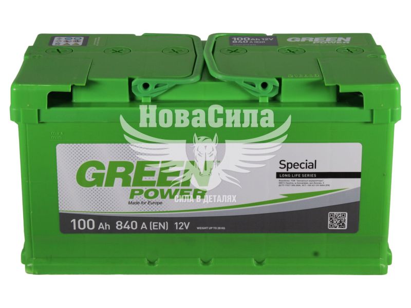 АКБ 100-А/Ч (Green Power) (L+) 840A (350х175х190мм.)