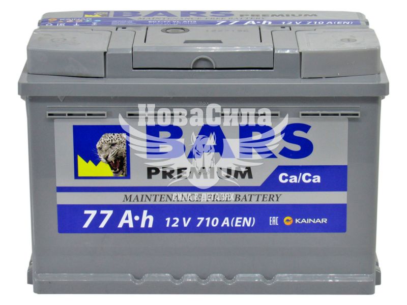 АКБ 77-А/Ч (Bars) Premium (R+) 750A (278х175х190мм.) (077 11 18 01 0021 09 11 0 L_BP)