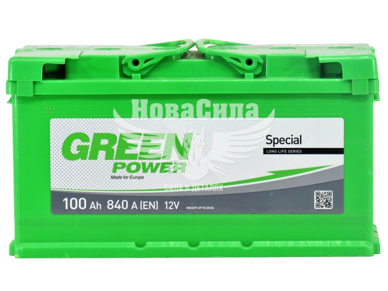 АКБ 100-А/Ч (Green Power) (R+) 840A (350х175х190мм.)