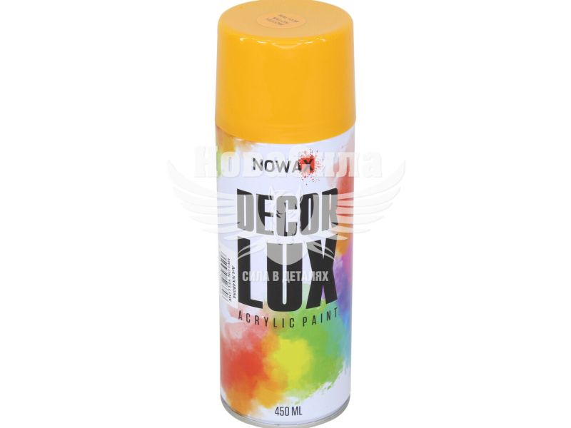 Краска аэрозольная (Nowax) Decor Lux Желто-горячийый 450мл. (RAL 1028) (NX48054/NX65054)