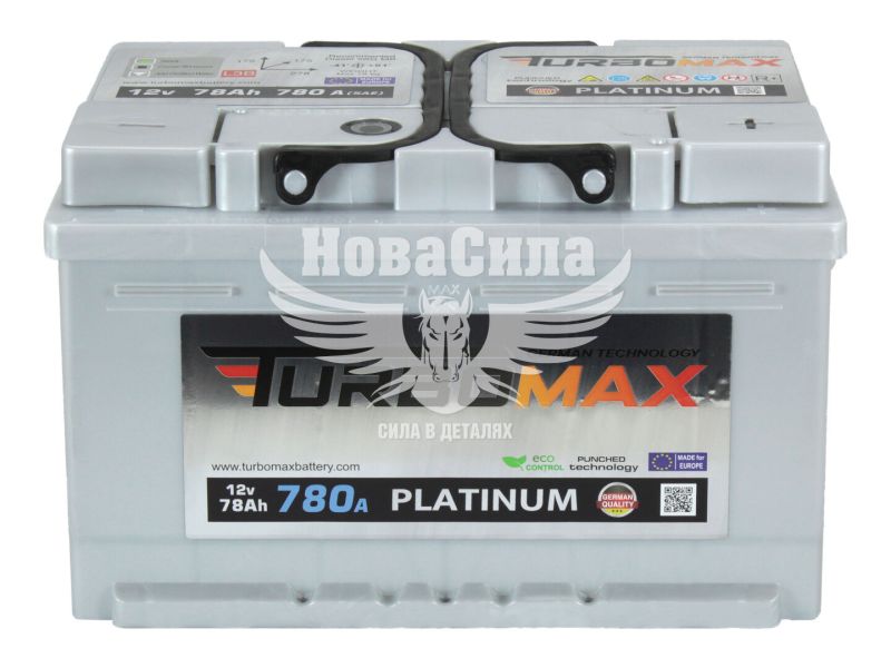 АКБ 78-А/Ч (TurboMax) Platinum (R+) 780A (278х175х175мм.)