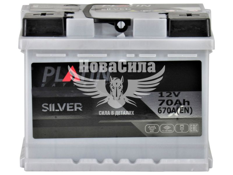 АКБ 70-А/Ч (Platin) Silver (L+) 670A обсл. з пробк.
