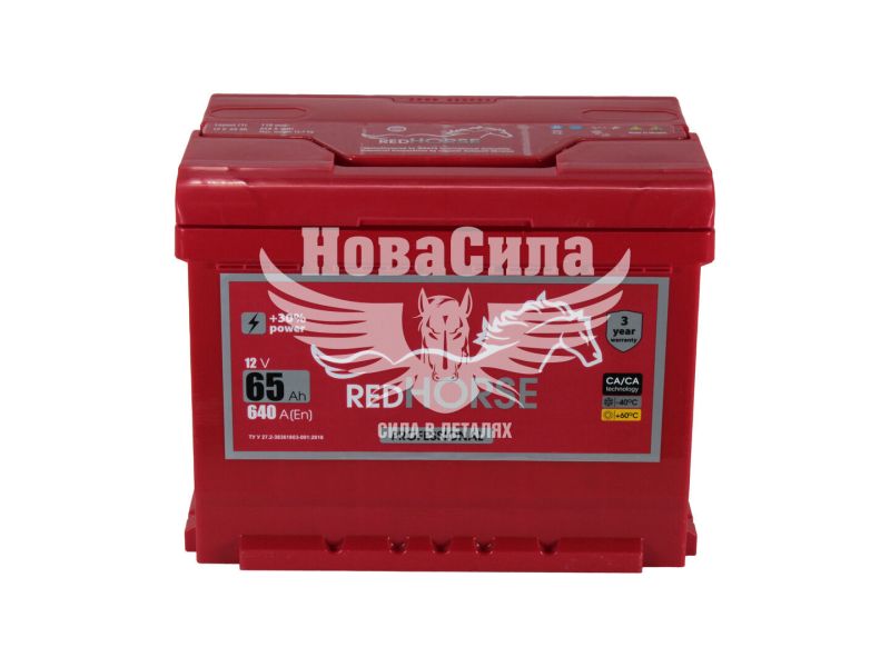 АКБ 65-А/Ч (Red Horse) Professional (L+) 640A (242х175х190мм.)