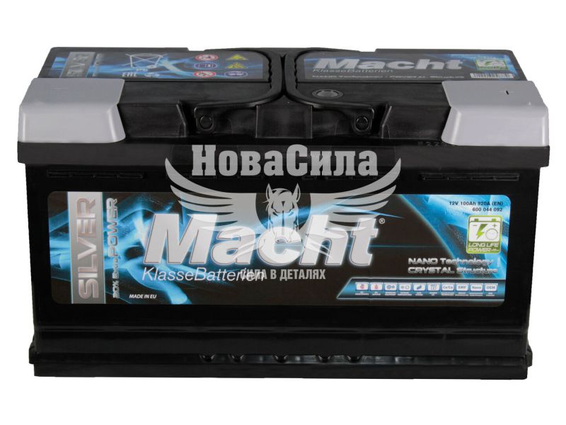 АКБ 100-А/Ч (Macht) Silver Power (R+) 920A (353х175х190мм.) (25877)