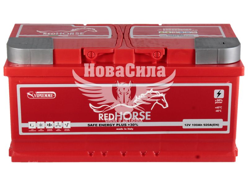 АКБ 100-А/Ч (Red Horse) Safe Energy (R+) 920A (353х175х175мм.) (Італія) (RHS100E0)