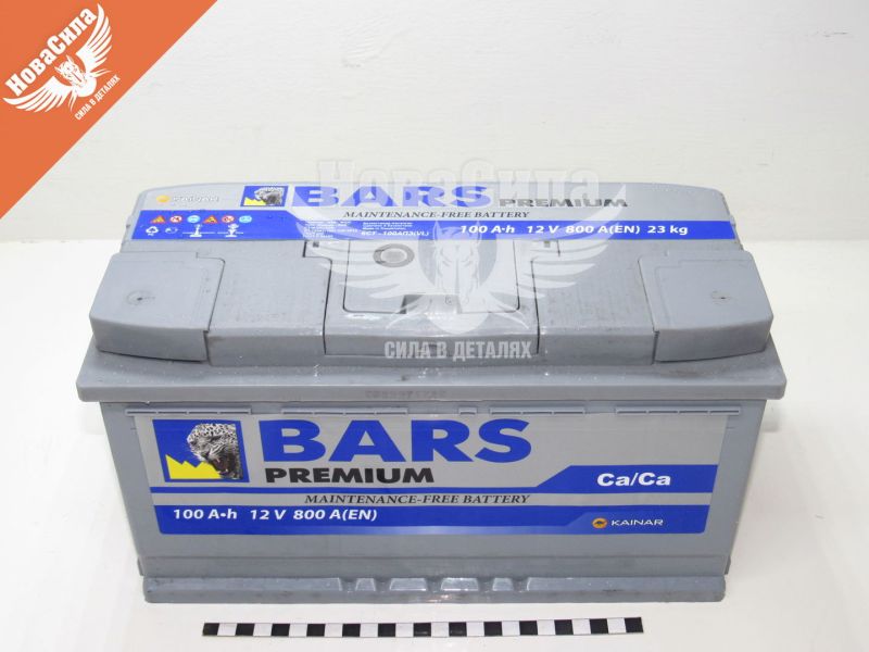 АКБ 100-А/Ч (Bars) Premium (L+) 800A (353х175х190мм.) (100 10 1201 0021 09 11 0 R_BP)