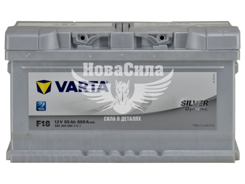 АКБ 85-А/Ч (Varta) Silver Dynamic (R+) 800А (315x175x175мм.) (585 200 080)