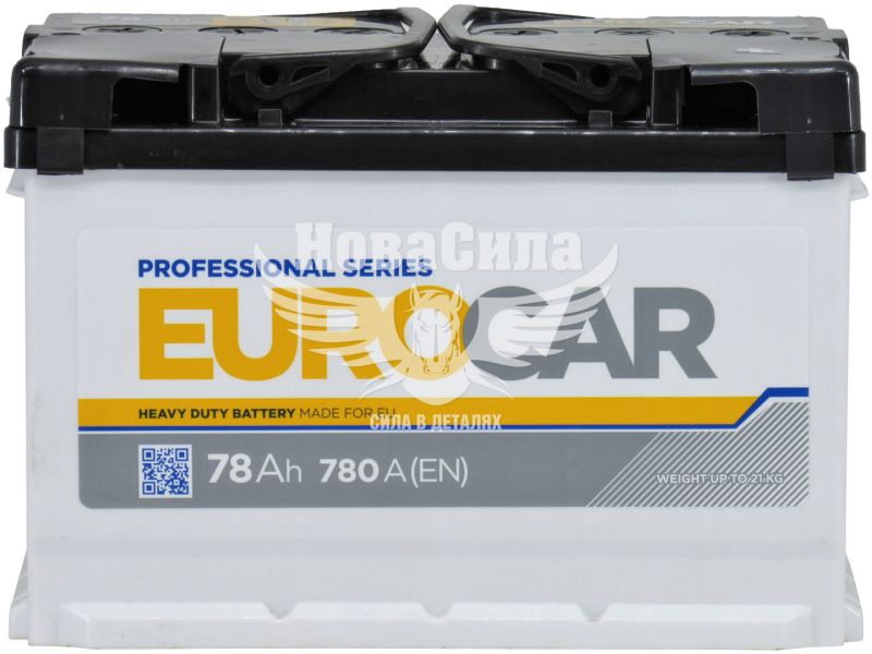 АКБ 78-А/Ч (EuroCar) (R+) 780A (276х175х190мм.)