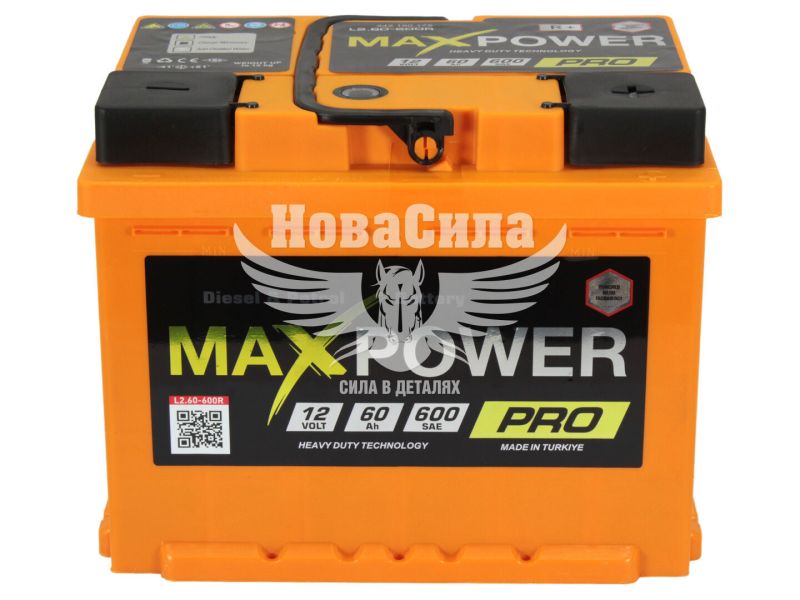 АКБ 60-А/Ч (MaxPower) PRO (R+) 600A (242x175x190мм.) (TM75A750R)