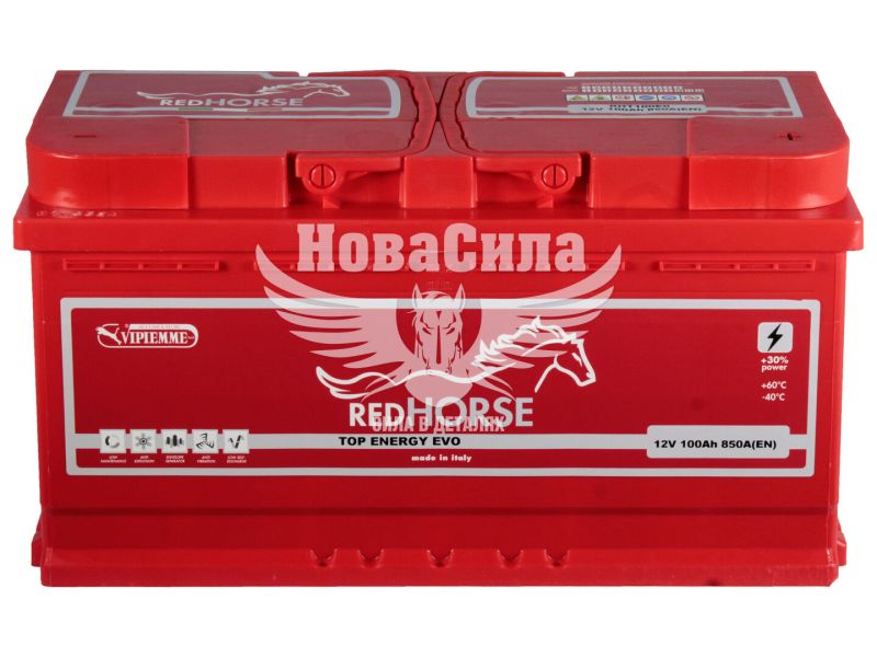 АКБ 100-А/Ч (Red Horse) Top Energy (R+) 850A (353х175х190мм.) (Італія) (RHT100E0)