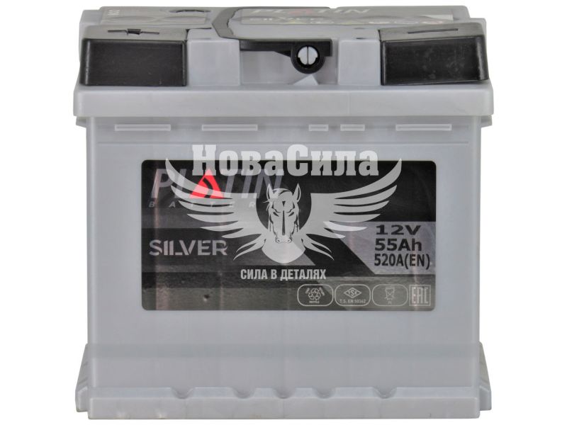 АКБ 55-А/Ч (Platin) Silver (L+) 520A (242х175х190мм.)