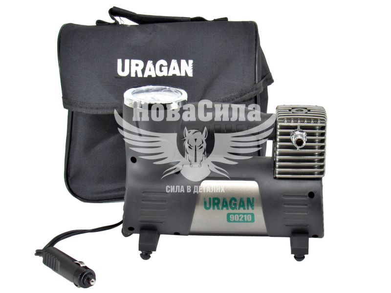 Компресор автомобільний (Uragan) в прикур. 1-но цилінд. 40л/хв. (90210)