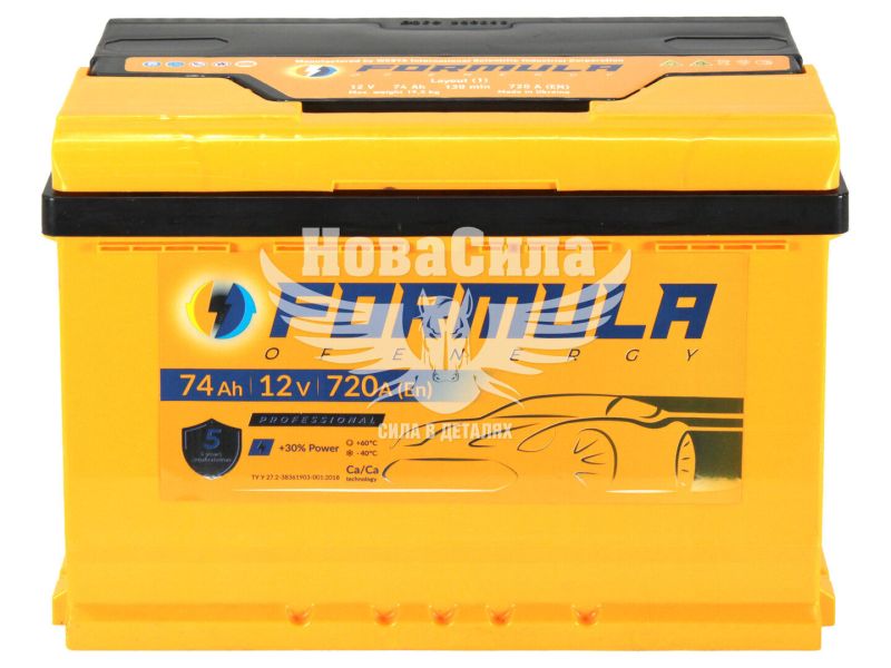 АКБ 74-А/Ч (Formula) Professional (L+) 720A (278х175х190мм.)