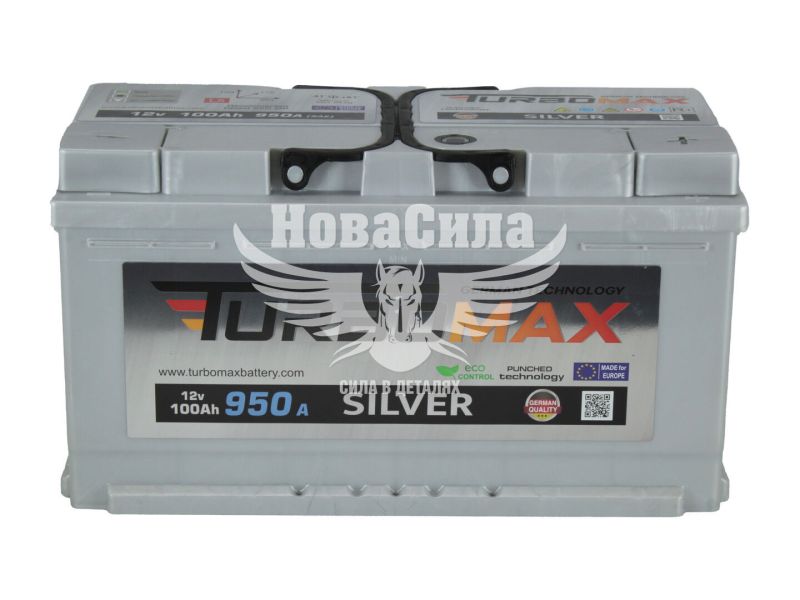 АКБ 100-А/Ч (TurboMax) Silver (R+) 950A (352х175х190мм.) (TM100A950R)