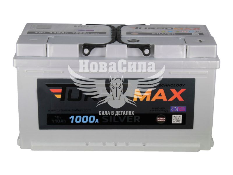 АКБ 110-А/Ч (TurboMax) Silver (R+) 1000A (352x175x190мм.) (TM110A1000R)