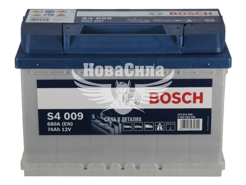 АКБ 74-А/Ч (Bosch) S4 (L+) 680A (278х175х190мм.) (0092S40090)