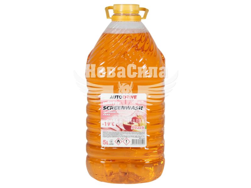 Омивач скла зимовий (Auto Drive) -19 Peach 5л. (ПЕТ) (AD0141)