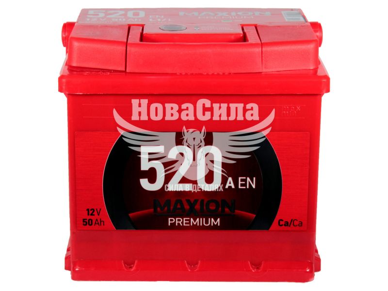 АКБ 50-А/Ч (Maxion) Premium (L+) 520A (215х175х190мм.)