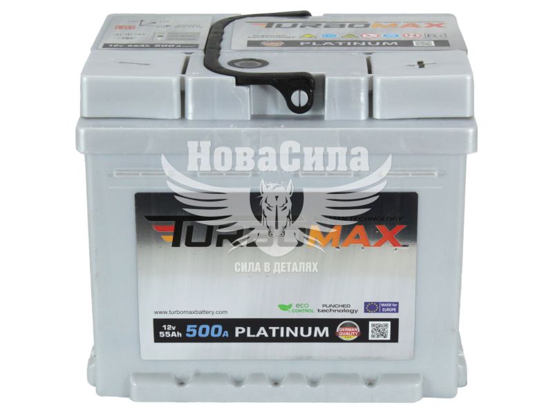 АКБ 55-А/Ч (TurboMax) Platinum (R+) 550A (207x190x190мм.)