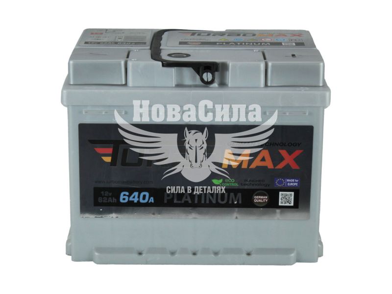 АКБ 62-А/Ч (TurboMax) Platinum (R+) 640A (242x175x175мм.) (TM60A600R h175)