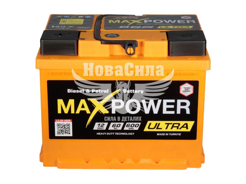 АКБ 60-А/Ч (MaxPower) Ultra (L+) 600A (242x175x190мм.) (TMA75AA750R)
