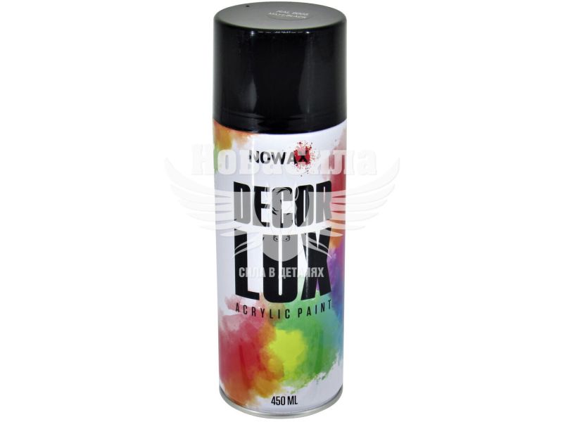 Фарба-спрей (Nowax) Decor Lux Чорний мат 450мл. (RAL 9005) (NX48011/NX65011)