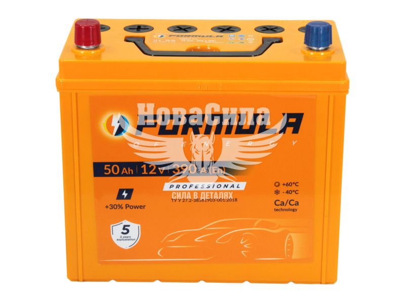 АКБ Азія 50-А/Ч (Formula) (L+) 390A (234х129х220)