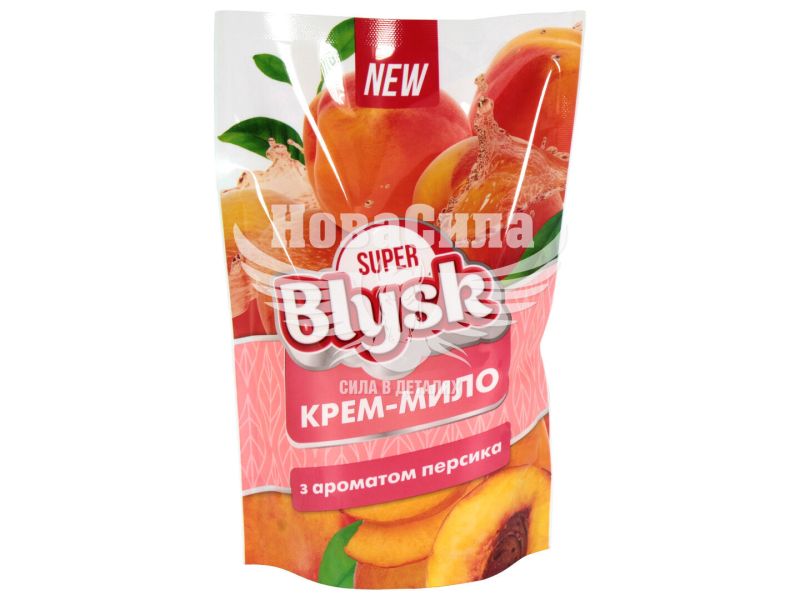 Крем-мило для рук 0,46л Персик (Super Blysk) (дой-пак) (SB52001)