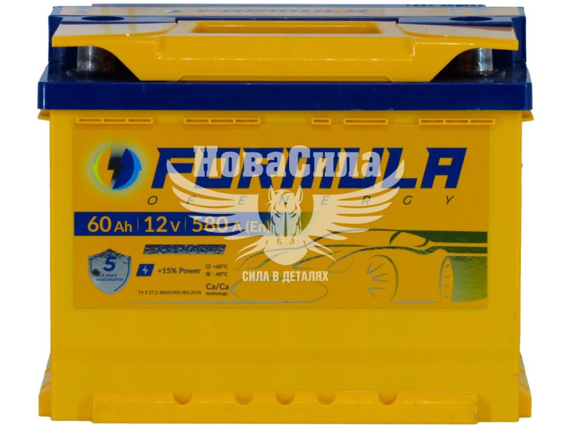 АКБ 60-А/Ч (Formula) Premium (L+) 580A (242х175х190мм.)