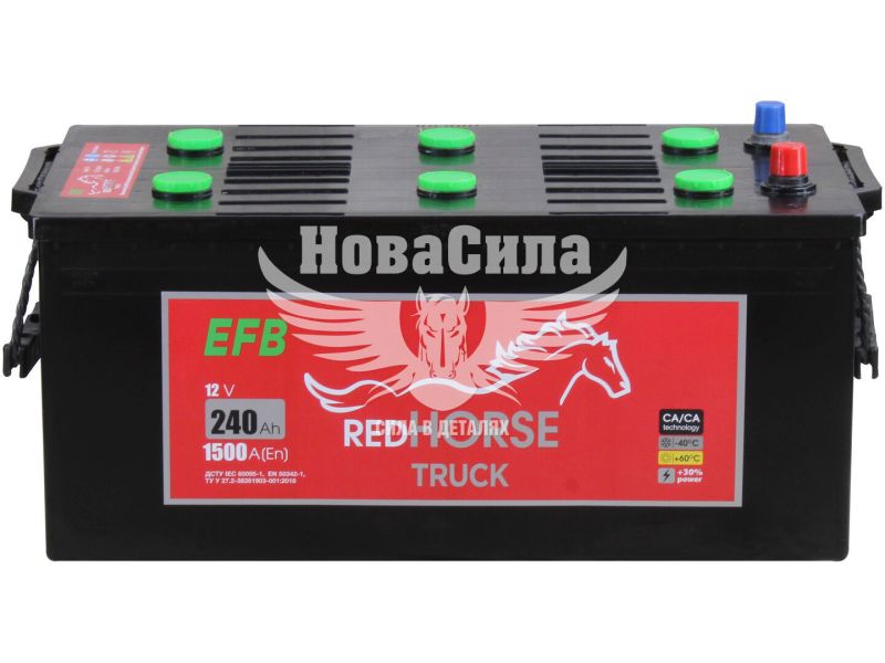 АКБ 240-А/Ч (Red Horse) Professional (L+) 1500A (515x274x235мм.)