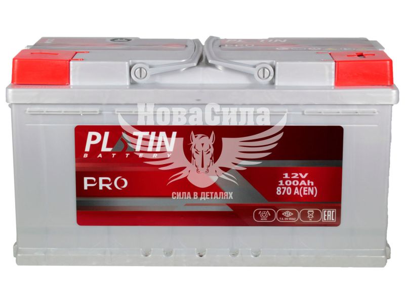 АКБ 100-А/Ч (Platin) PRO (R+) 870A обсл. з пробк. (353х175х190мм.)