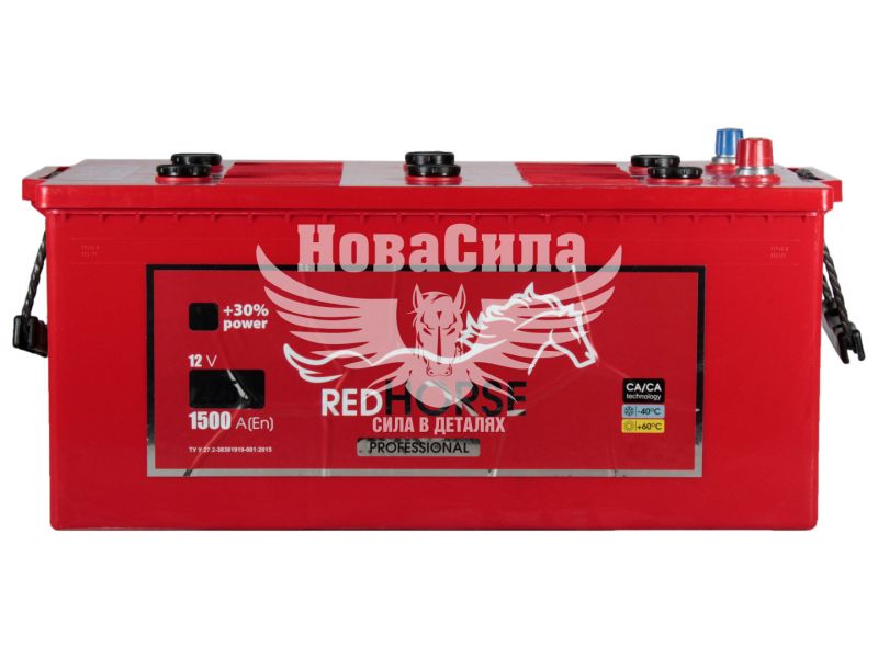 АКБ 225-А/Ч (Red Horse) Professional (L+) 1500A (515x274x235мм.)