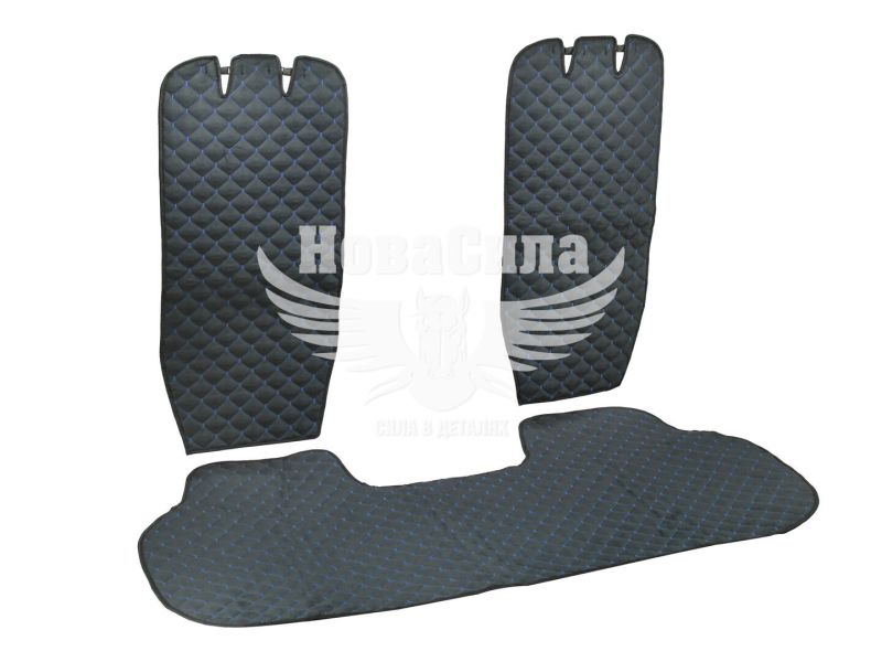 Накидки на сидіння (Polytep) алькантара зад. синя нитка (к-т.-2шт.)