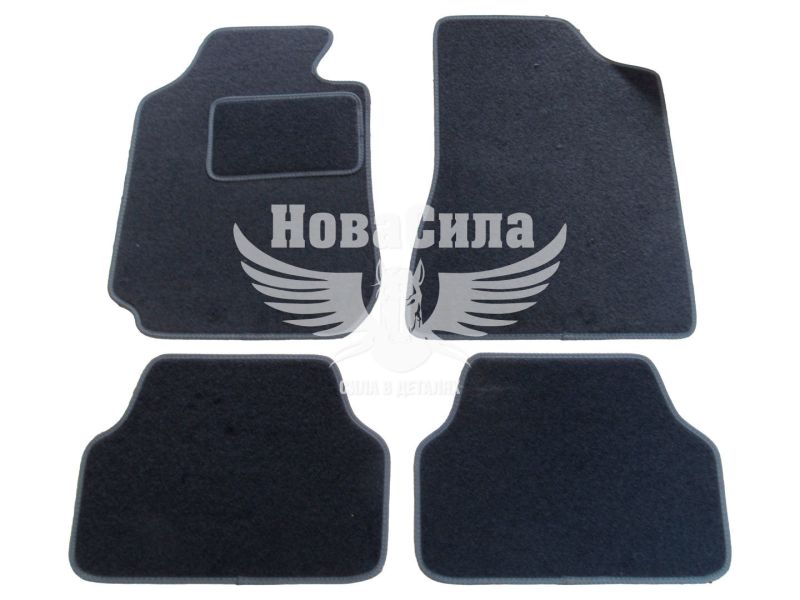 Універсальні автокилимки в салон (Beltex) (A) (текстильні Carrera) 4шт. сірі (BX5501)