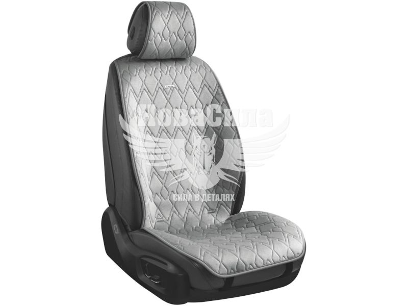 Накидки на сидіння (CarLife) преміум перед.+зад. Racer (к-т.-4шт.) сірі (SC20204)