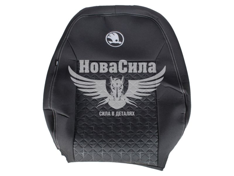 Чохли на сидіння (Favorite) Skoda Fabia з15р.в. спин. діл. чорні (SK25)