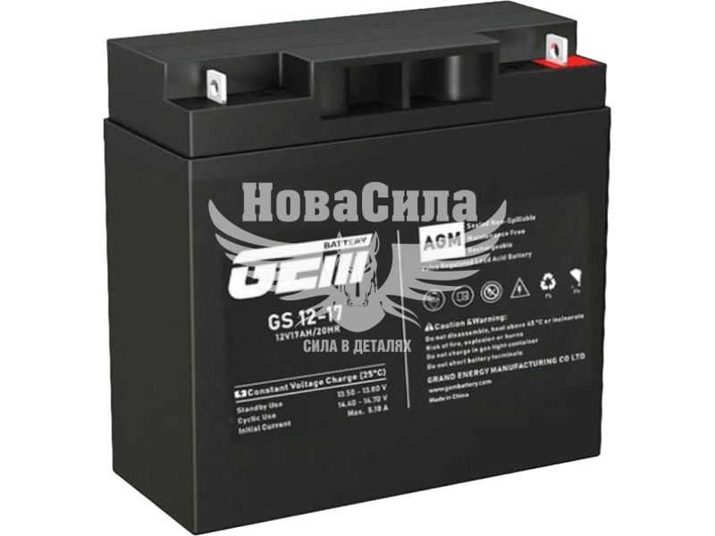 АКБ UPS 12V 17-А/Ч R+ (GEM) (181х76х167) (U1080219)