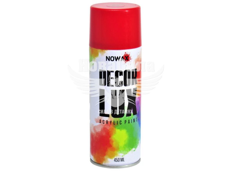 Фарба-спрей (Nowax) Decor Lux Сигнальний червоний 450мл. (RAL 3001) (NX48023/NX65023)