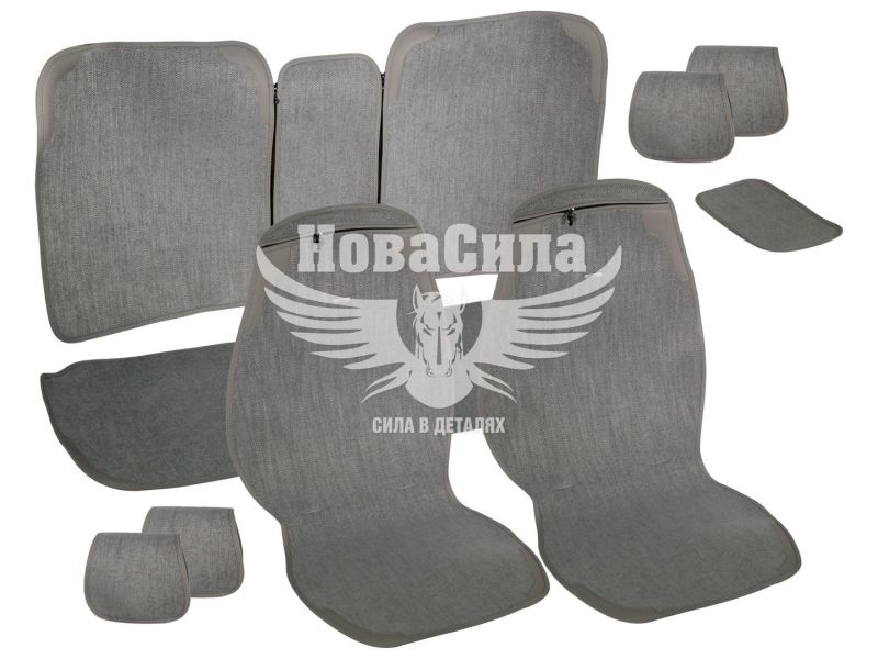 Накидки на сидіння (Beltex) преміум перед.+зад. Verona (к-т.-4шт.) сірі (BX82200)