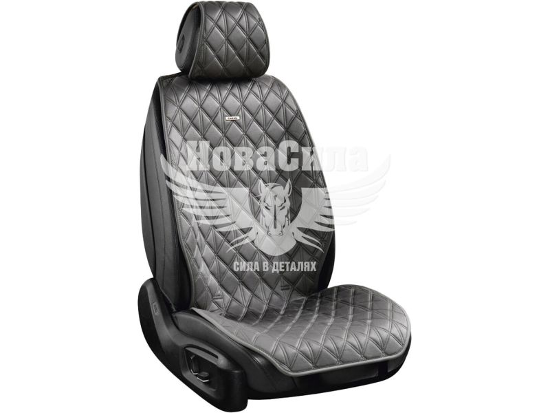 Накидки на сидіння (CarLife) преміум перед.+зад. Nitro (к-т.-4шт.) сірі (SC40204)