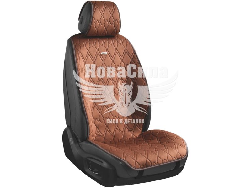 Накидки на сидіння (CarLife) преміум перед.+зад. Racer (к-т.-4шт.) кавові (SC20404)